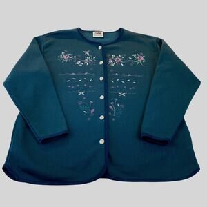 Northern Reflections Vintage Jacket/Cardigan Green Size XL